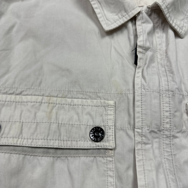 Stone Island 2014 White Cotton Overshirt - XXL