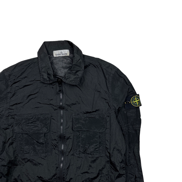 Stone Island 2019 Black Nylon Metal Rip Stop Overshirt