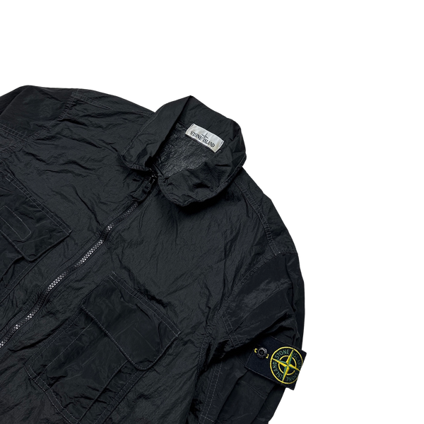 Stone Island 2019 Black Nylon Metal Rip Stop Overshirt