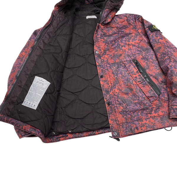 Stone Island 2013 Raso Gommato Red Camo Print OVD Jacket