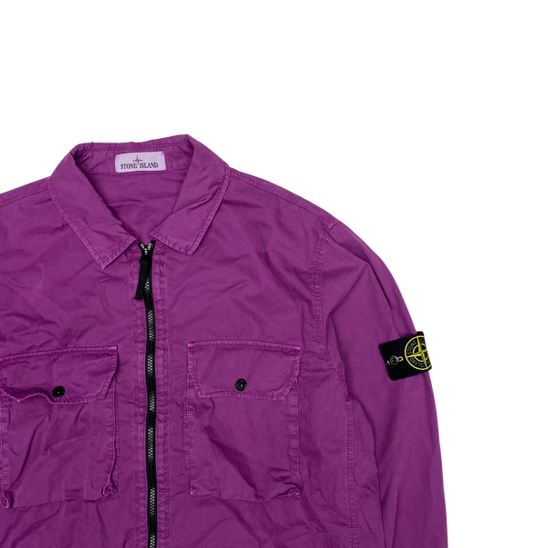 Stone Island 2021 Purple Cotton Overshirt