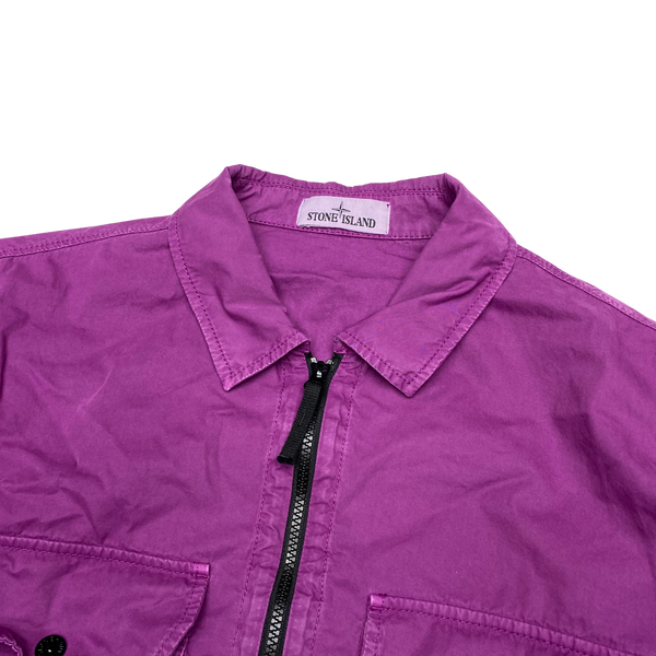 Stone Island 2021 Purple Cotton Overshirt