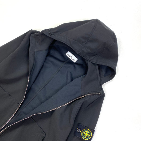 Stone Island Black Light Soft Shell R Hooded Jacket