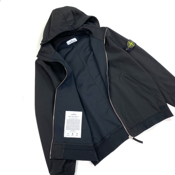 Stone Island Black Light Soft Shell R Hooded Jacket