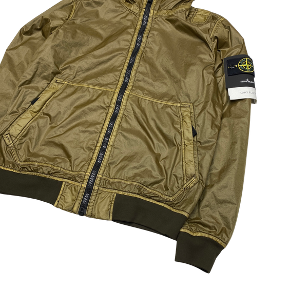 Stone island lamy flock jacket olive outlet