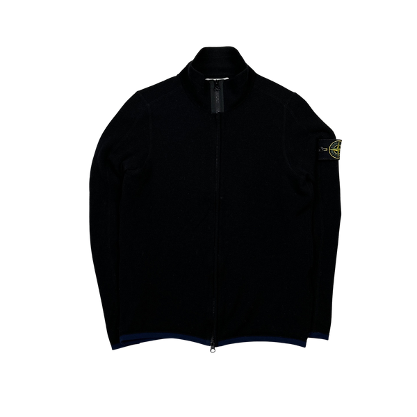 Stone Island 2016 Black Zipped Knitted Jumper - Medium