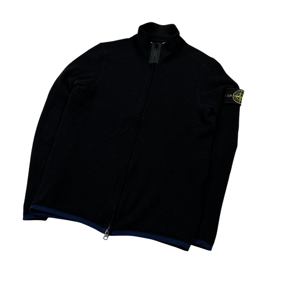 Stone Island 2016 Black Zipped Knitted Jumper - Medium