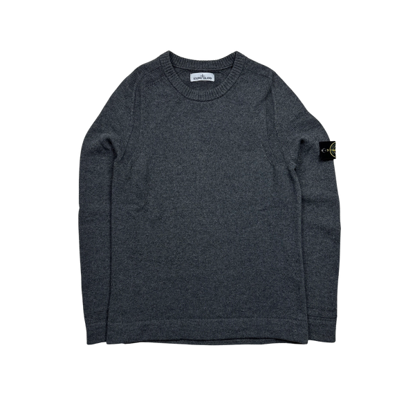 Stone Island 2018 Grey Wool Crewneck Jumper - Medium