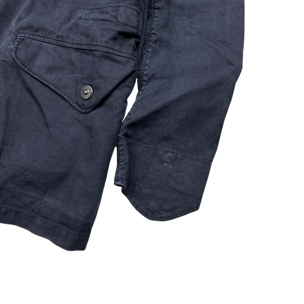 Stone Island 2009 Navy Lino Flax Multi Pocket Field Jacket - XL