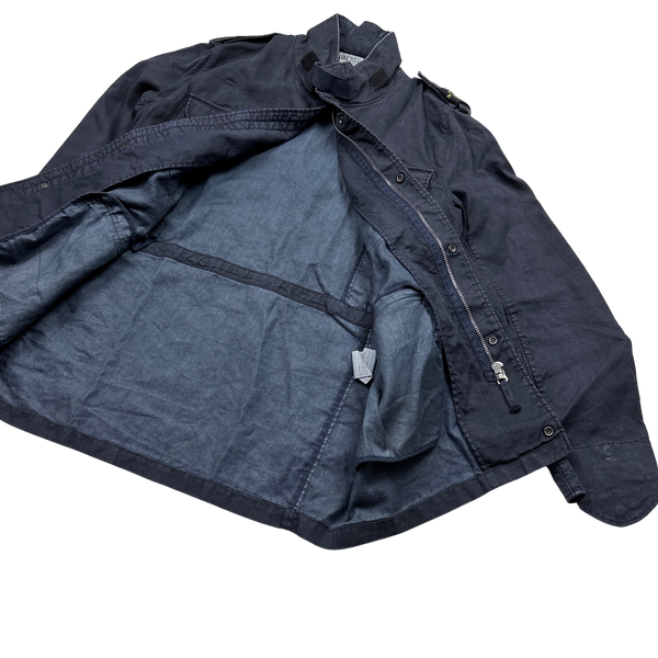 Stone Island 2009 Navy Lino Flax Multi Pocket Field Jacket - XL