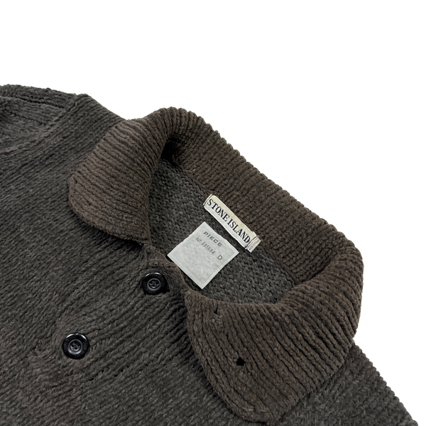Stone Island Brown 1998 Vintage Chenille Knit Pullover