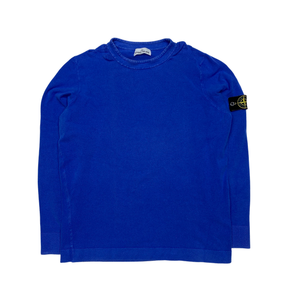 Stone Island 2019 Blue Lightweight Cotton Knit