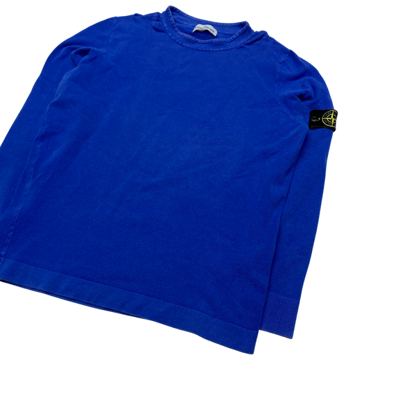 Stone Island 2019 Blue Lightweight Cotton Knit