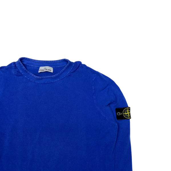 Stone Island 2019 Blue Lightweight Cotton Knit