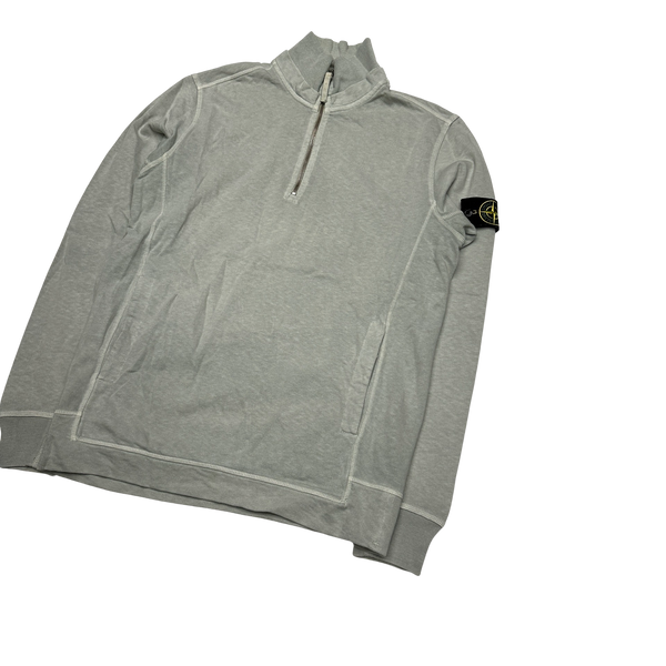 Stone Island Grey 2017 Quarter Zip Pullover Jumper