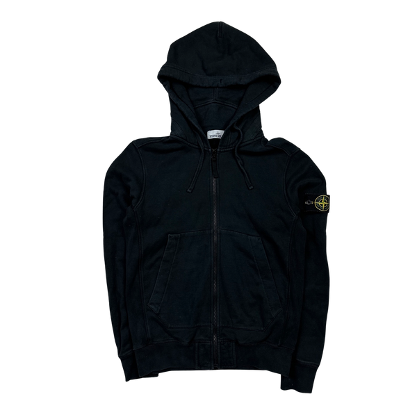 Stone Island 2016 Dark Navy Cotton Zipped Hoodie - Medium/Small