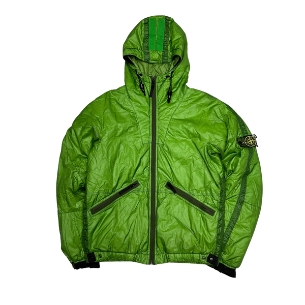 Stone Island Green 2007 Mesh Badge Down Puffer Jacket