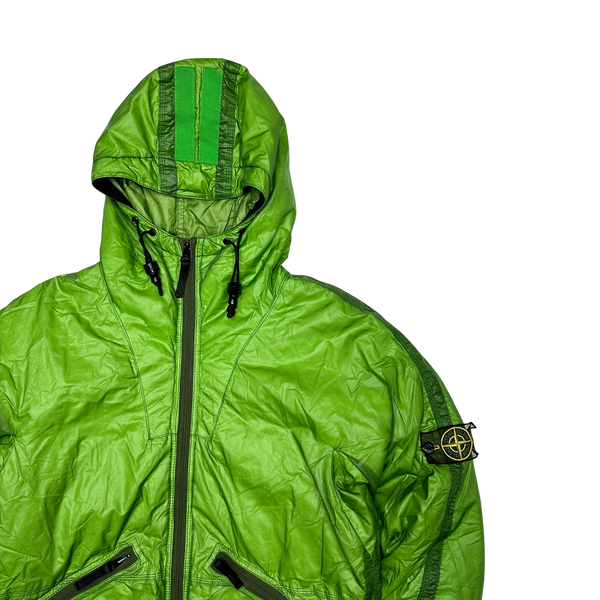 Stone Island Green 2007 Mesh Badge Down Puffer Jacket