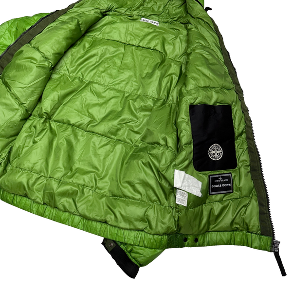 Stone Island Green 2007 Mesh Badge Down Puffer Jacket