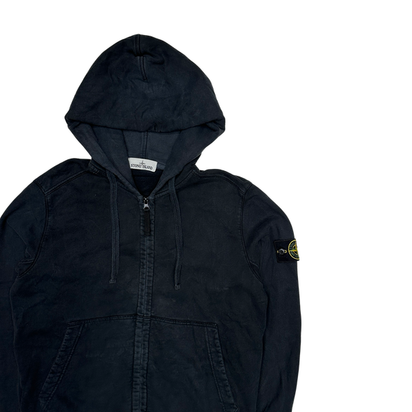 Stone Island 2018 Dark Navy Cotton Zipped Hoodie
