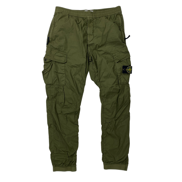 Stone Island 2021 Khaki Regular Tapered Cargo Trousers