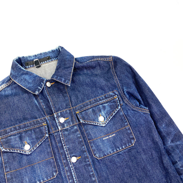 Stone Island Thick Cotton Denim Jacket