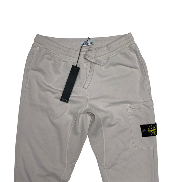 Stone Island Cream Cotton Tracksuit Bottoms Mat s Island