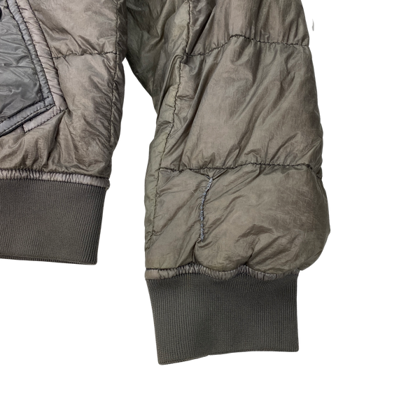 Stone Island Light Grey Garment Dyed Puffer Jacket