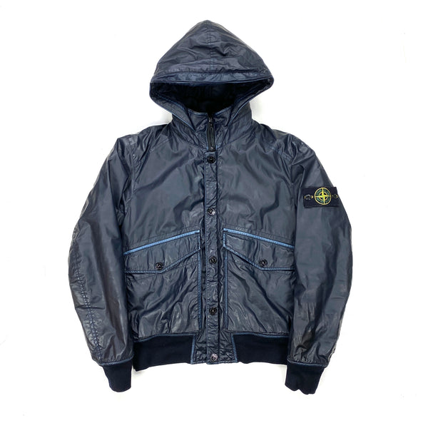 Stone Island Navy Quilted Mussola Gommata Winter Jacket