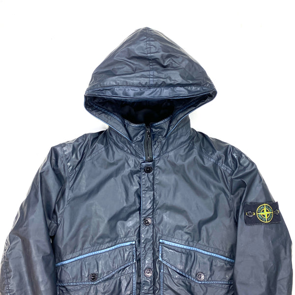 Stone Island Navy Quilted Mussola Gommata Winter Jacket