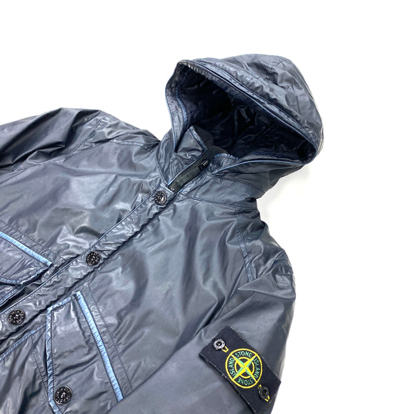 Stone Island Navy Quilted Mussola Gommata Winter Jacket