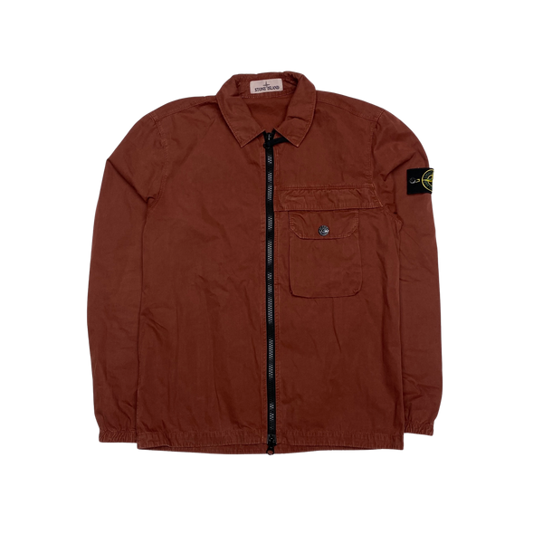 Stone Island 2020 Mahogany  Cotton Zipped Overshirt