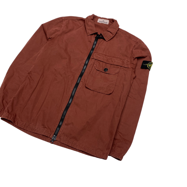 Stone Island 2020 Mahogany  Cotton Zipped Overshirt