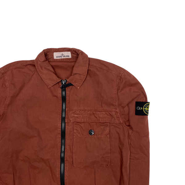 Stone Island 2020 Mahogany  Cotton Zipped Overshirt