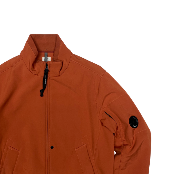 CP Company Burnt Orange Soft Shell Lens Viewer Jacket