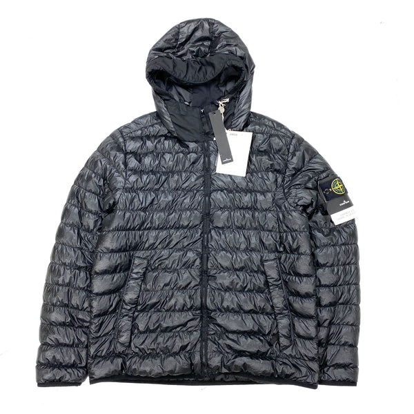 Stone Island Black Garment Dyed Puffer Jacket