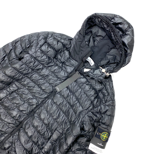 Stone Island Black Garment Dyed Puffer Jacket
