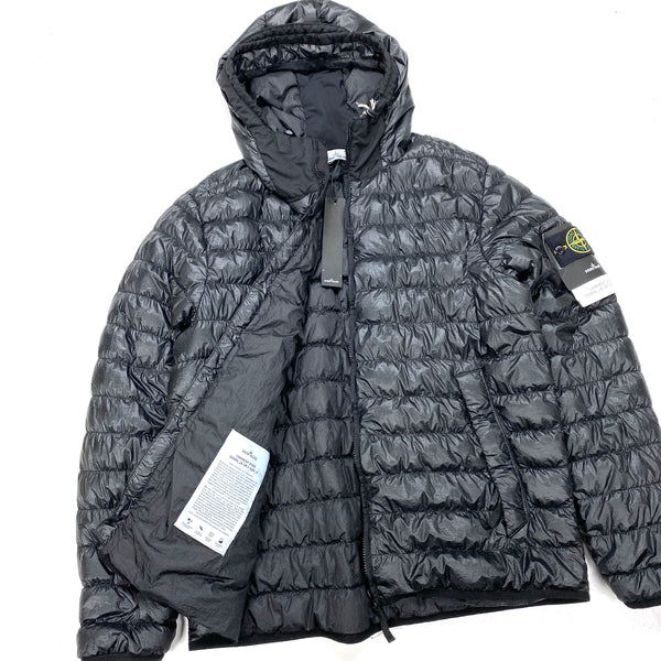 Stone Island Black Garment Dyed Puffer Jacket