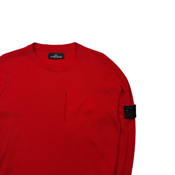 Stone Island Red Shadow Process Knit Crewneck - Medium