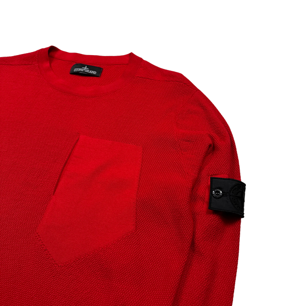 Stone Island Red Shadow Process Knit Crewneck - Medium