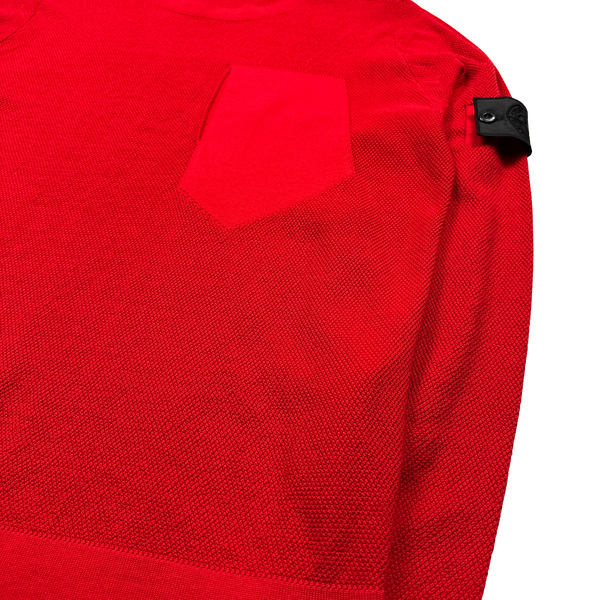 Stone Island Red Shadow Process Knit Crewneck - Medium