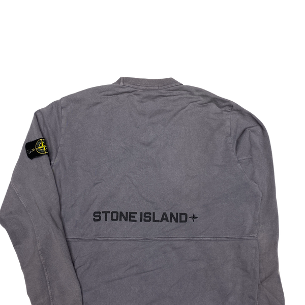 Stone Island 2016 Grey Spellout Crewneck Sweatshirt