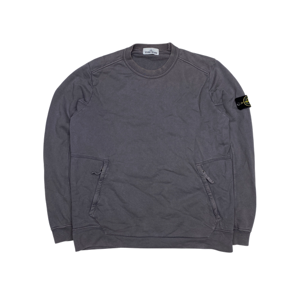 Stone Island 2016 Grey Spellout Crewneck Sweatshirt