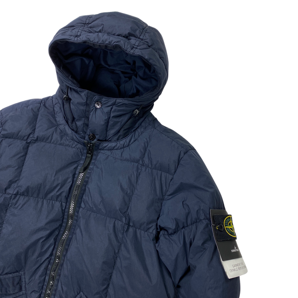 Stone Island Navy Garment Dyed Down Puffer