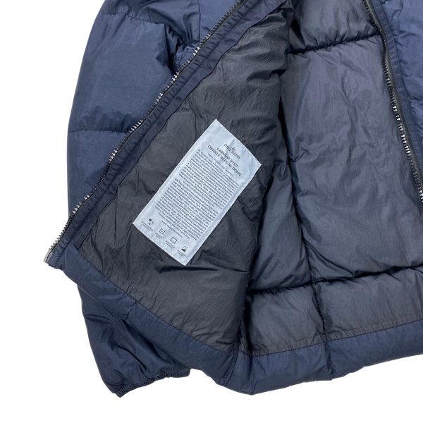 Stone Island Navy Garment Dyed Down Puffer