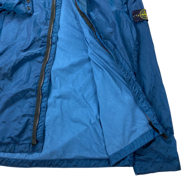 Stone Island Blue Nylon Metal Shimmer Overshirt