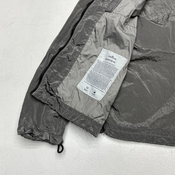 Stone Island 2014 Silver Nylon Metal Duel Layer Hood Jacket