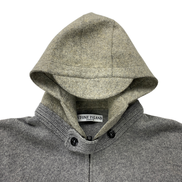 Stone Island 2010 Grey Wool Zipped Hoodie