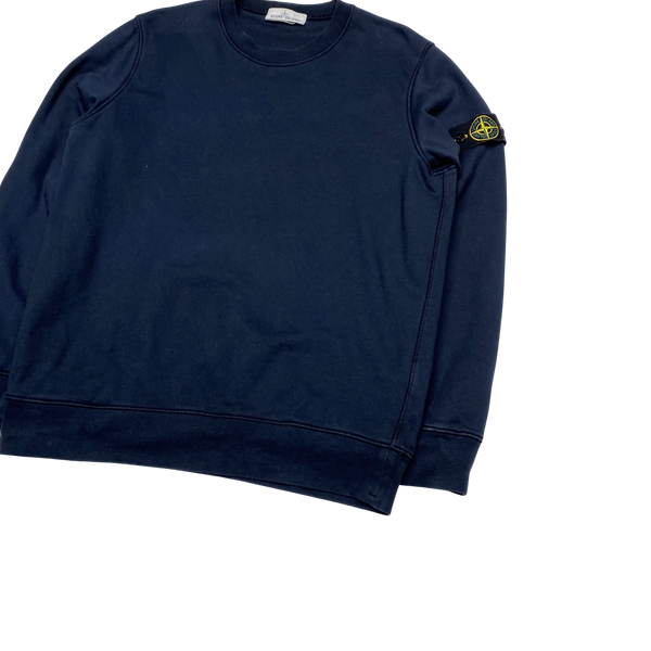 Stone Island Navy Cotton Crewneck Sweatshirt