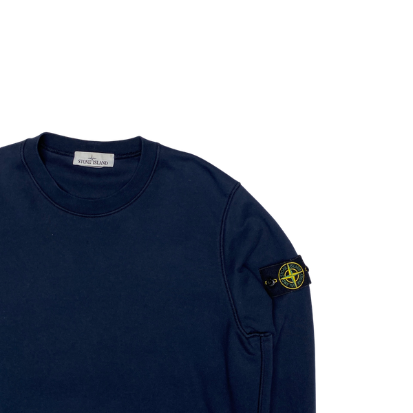 Stone Island Navy Cotton Crewneck Sweatshirt
